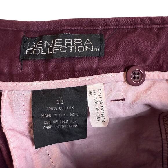 Generra Collection Chino Pants Women 33 Purple Pleated High-Rise Flat Front VTG - Picture 9 of 15